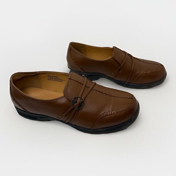 Comfortview Natalia Brown Slip-On Loafers Size 10.5 WW Wide Comfort Casual Shoes - Picture 9 of 11